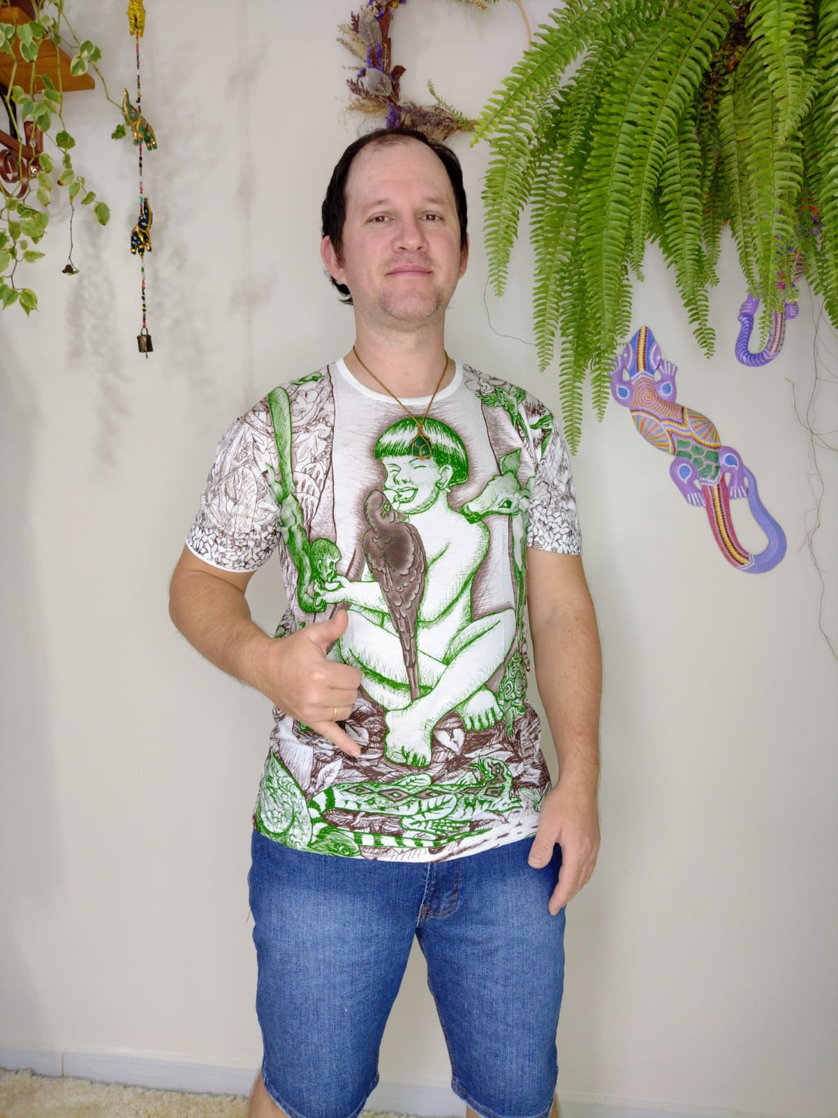 Camisetas Indígena Índio Criança-frente