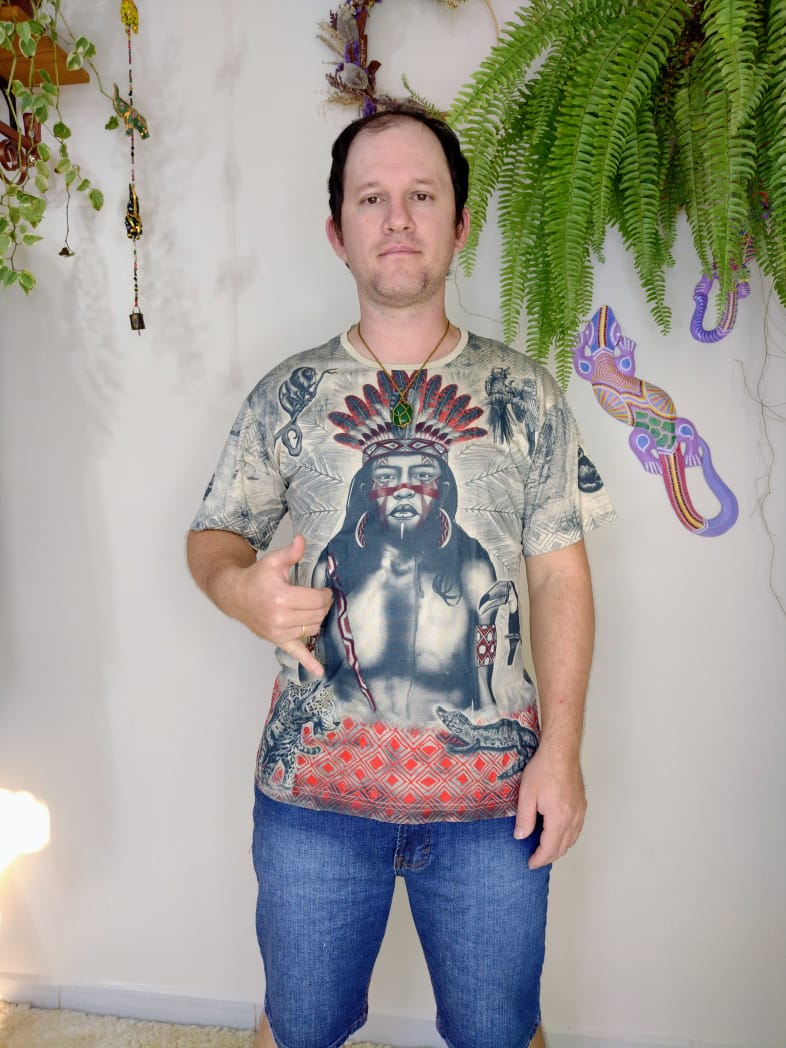 Camisetas Indígena Índio Fauna-frente